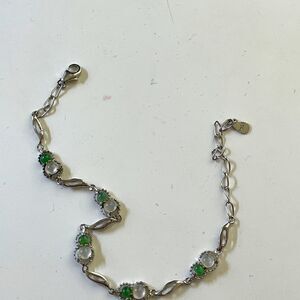 Silver jade bracelet 